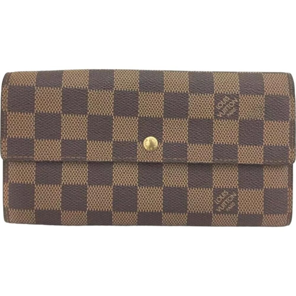 507255AF Louis Vuitton Wallet Long Porte Feuille Sarah Brown Damier